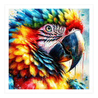 Watercolor Macaw #1 (Print Only)