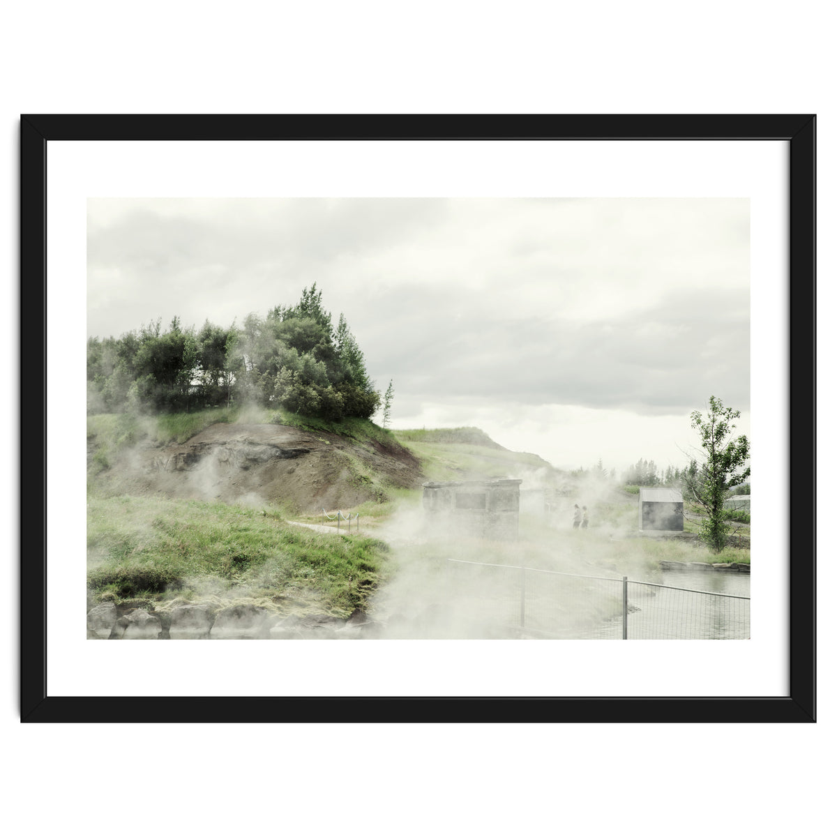 A natural hot spring landscape where steam rises - Iceland