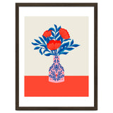 Poppies in a vase - red and blue thumbnail