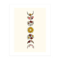 Floral Phases Of The Moon (Print Only)