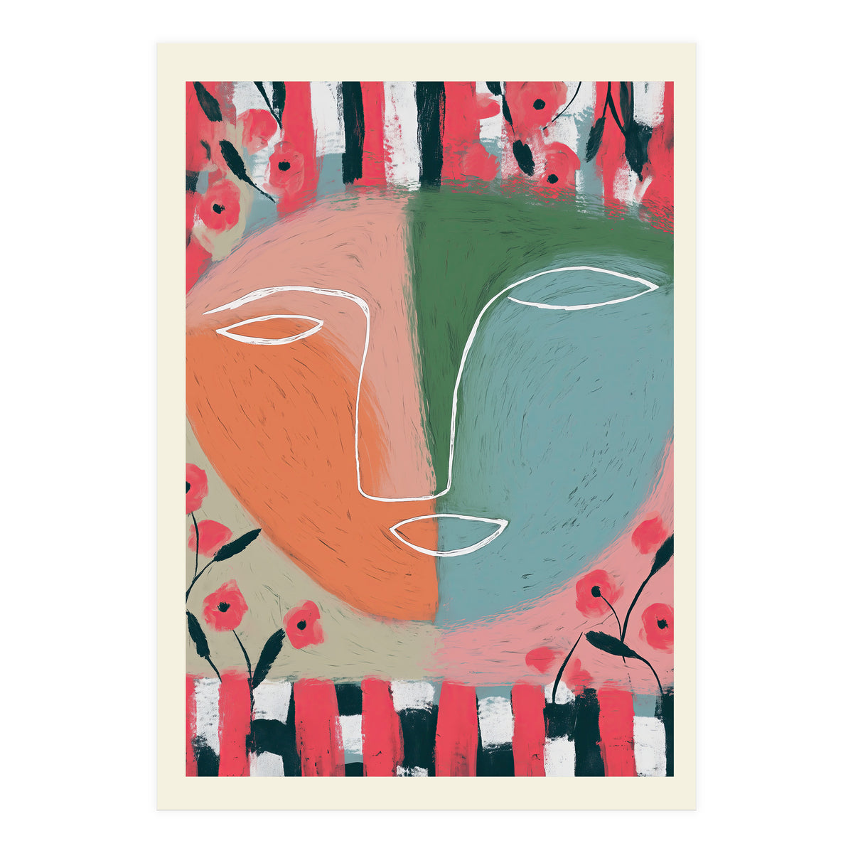 Dreams In Coral And Sage (Print Only)
