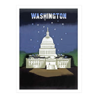 Washington, White House at Night (Print Only)