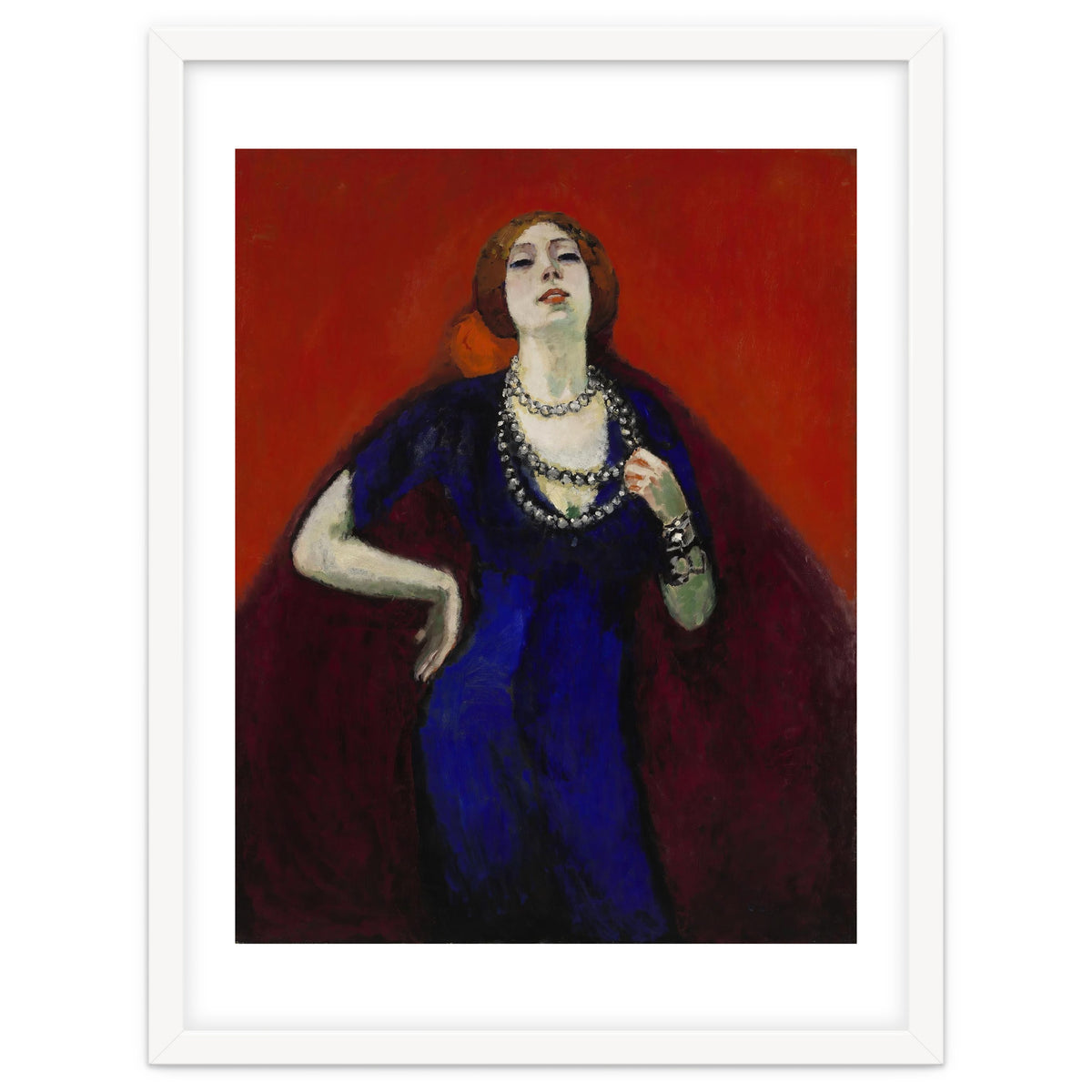 The Blue Dress. Date: 1911. Dimensions: 146.2 cm x 114.4 cm, 161.0 cm x 129.4 cm.