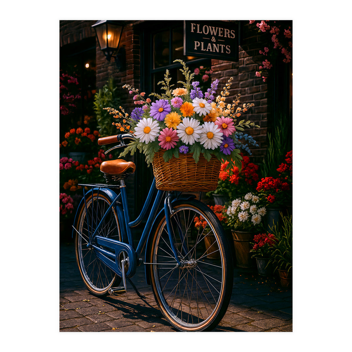 The Aesthetic of a Bicycle at a Flower Shop (Print Only)