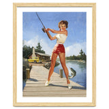Pinup Fishing Girl With Her Catch thumbnail