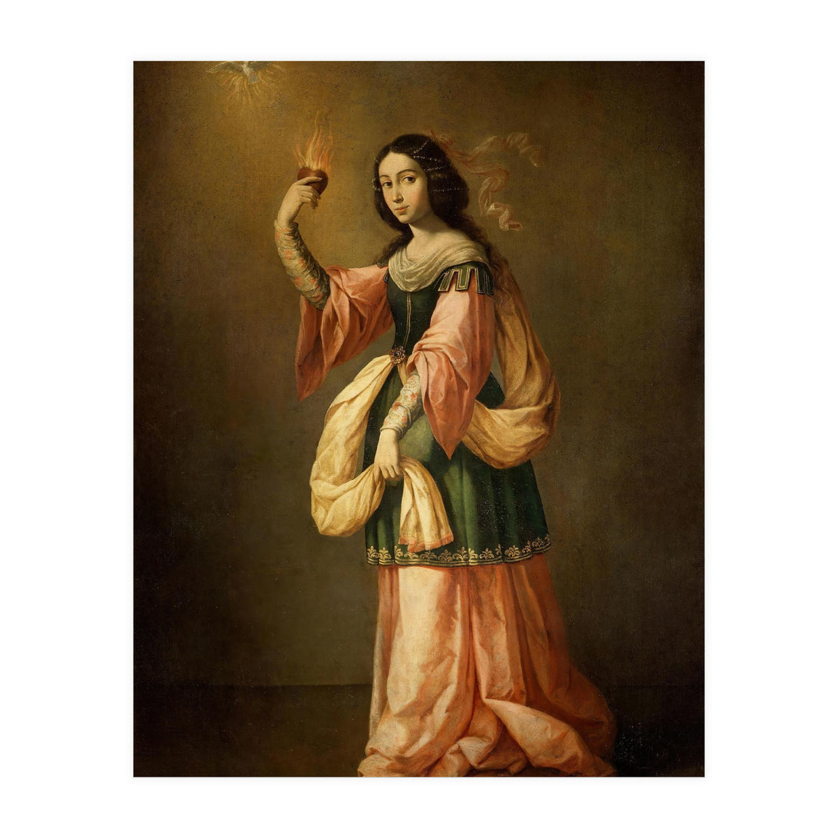 Francisco de Zurbarán / 'Allegory of Charity', ca.  1655, Spanish School. (Print Only)
