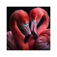 Two Flamingos Together (Print Only)