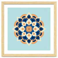 Mandala flower - orange and blue