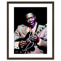 BB King. American Blues Guitarist in Colorful Art