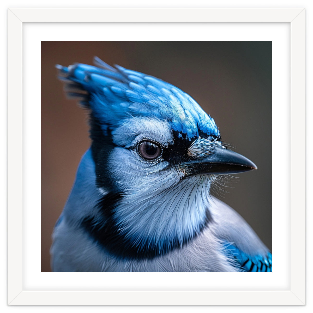 Close Up Portrait Of A Blue Jay Bird