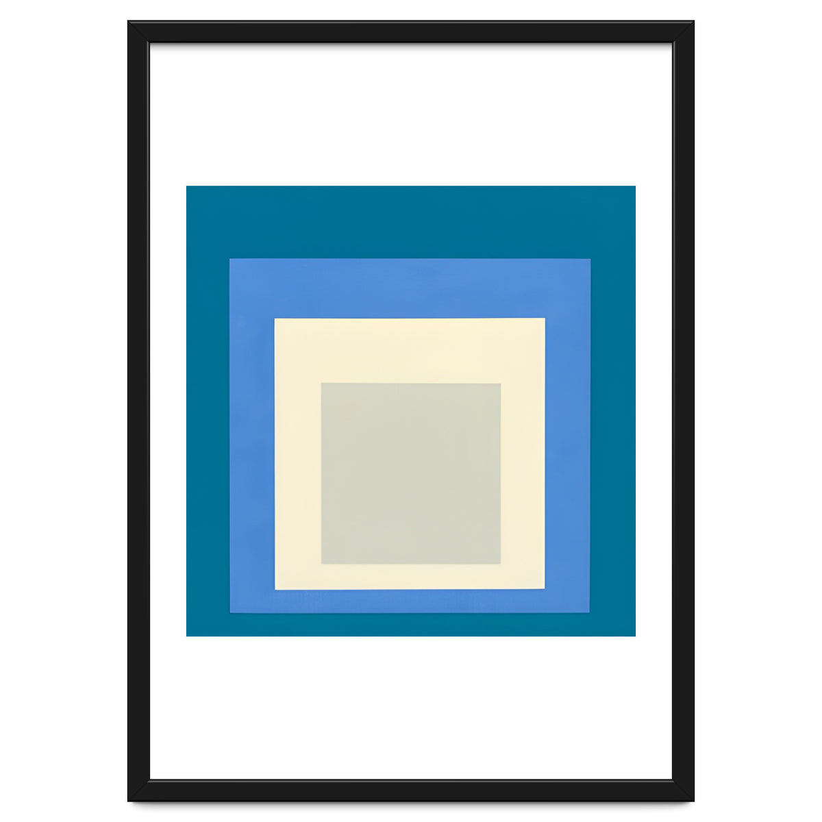 JOSEF ALBERS - HOMAGE TO THE SQUARE: BLUE WHITE GREY