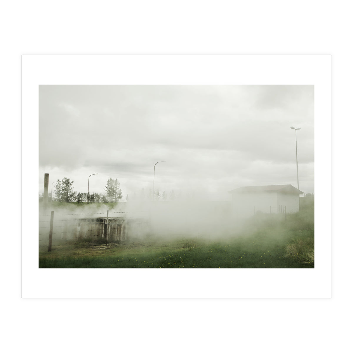A source covered in steam from a hot spring - Iceland (Print Only)