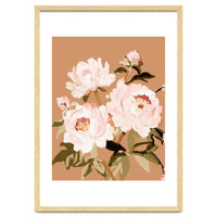 Blush Peony Painting, Floral Wall Art, Neutral Flower Print, Peony Art