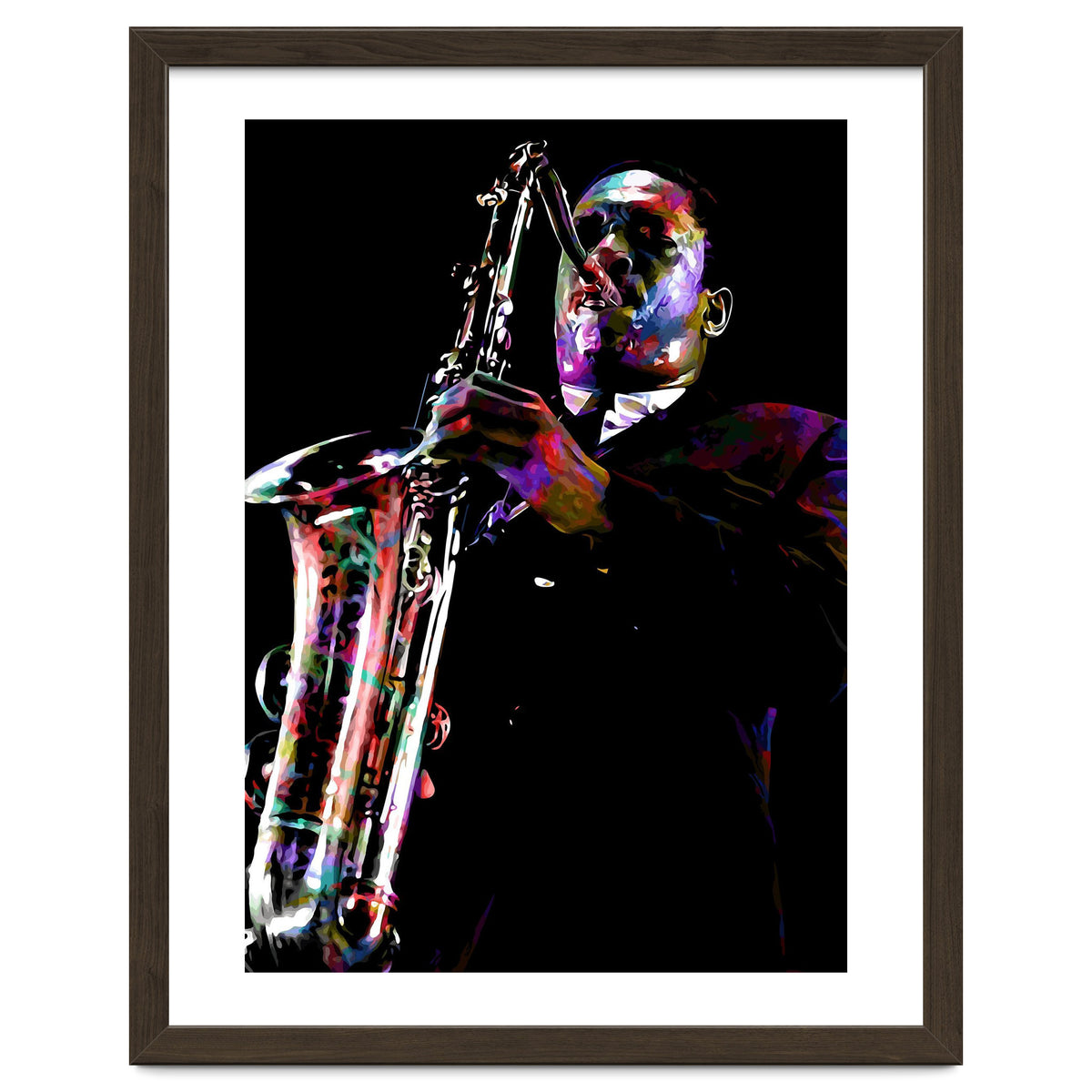 John Coltrane American Jazz Saxophonist Colorful