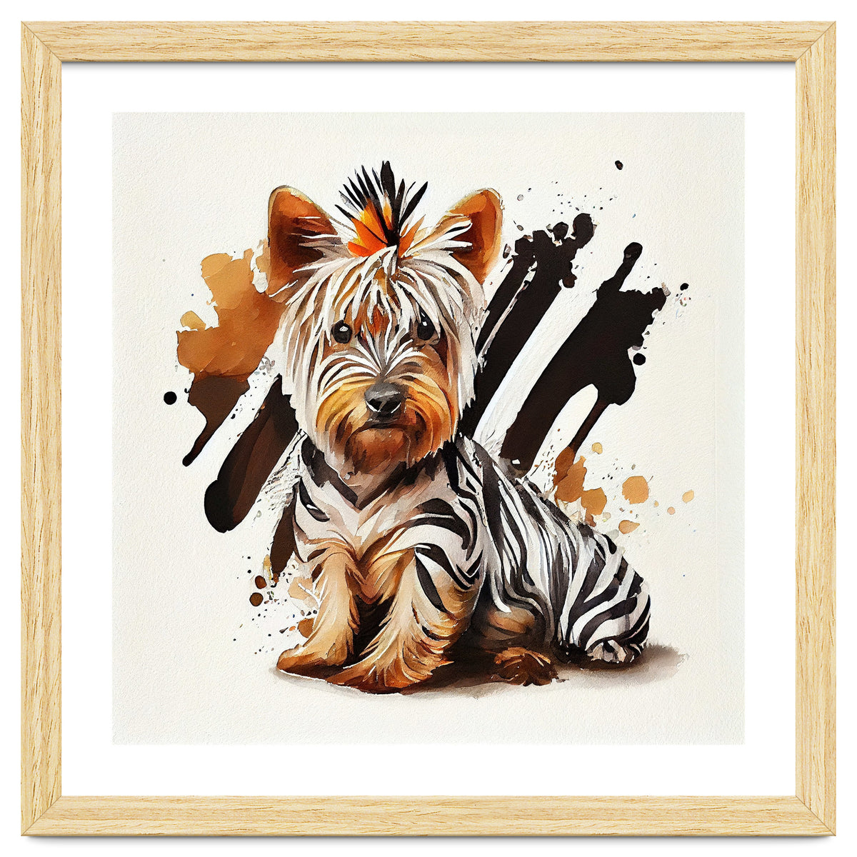 Watercolor Yorkshire Terrier Dog