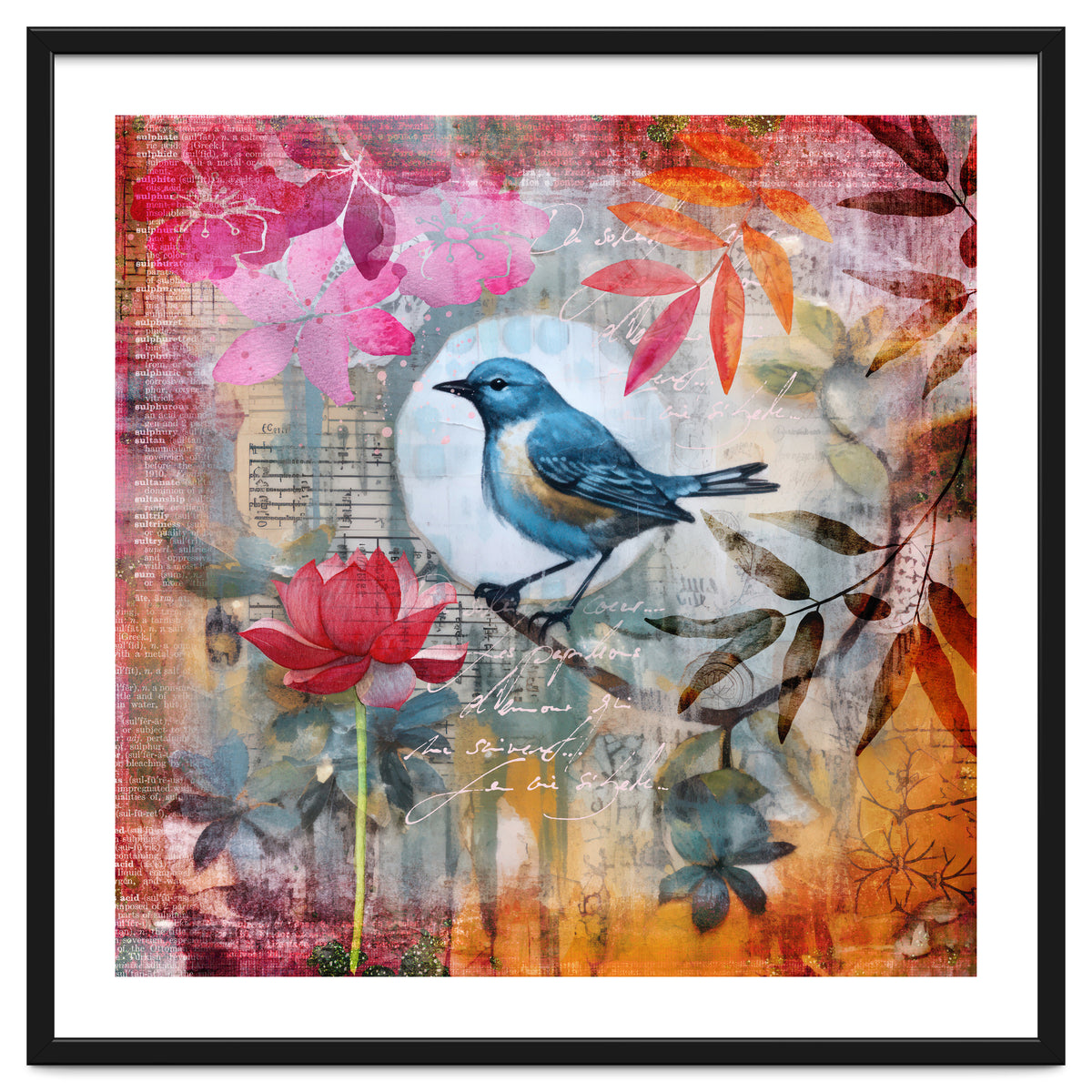 Bird Colorful Collage