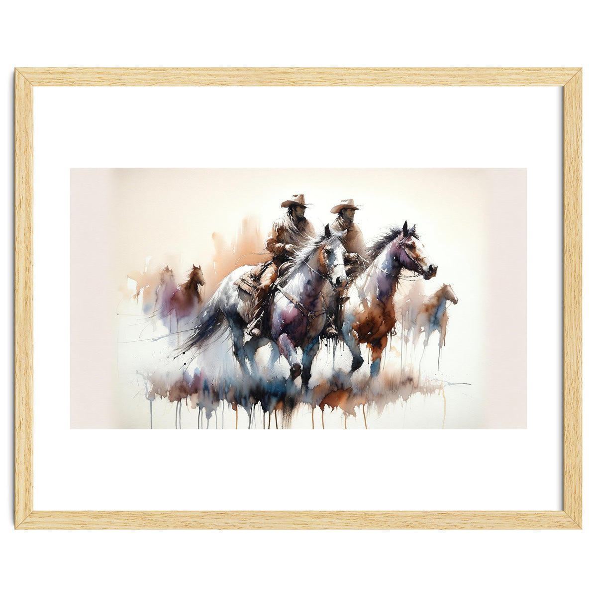 Cowboy Riders On Horses