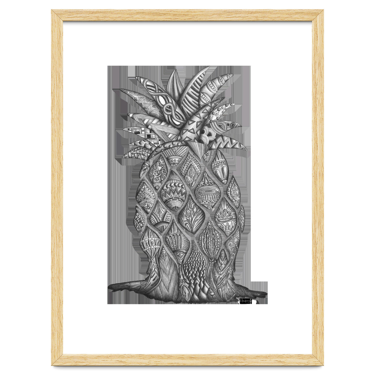 Surreal melting pineapple by Charsy