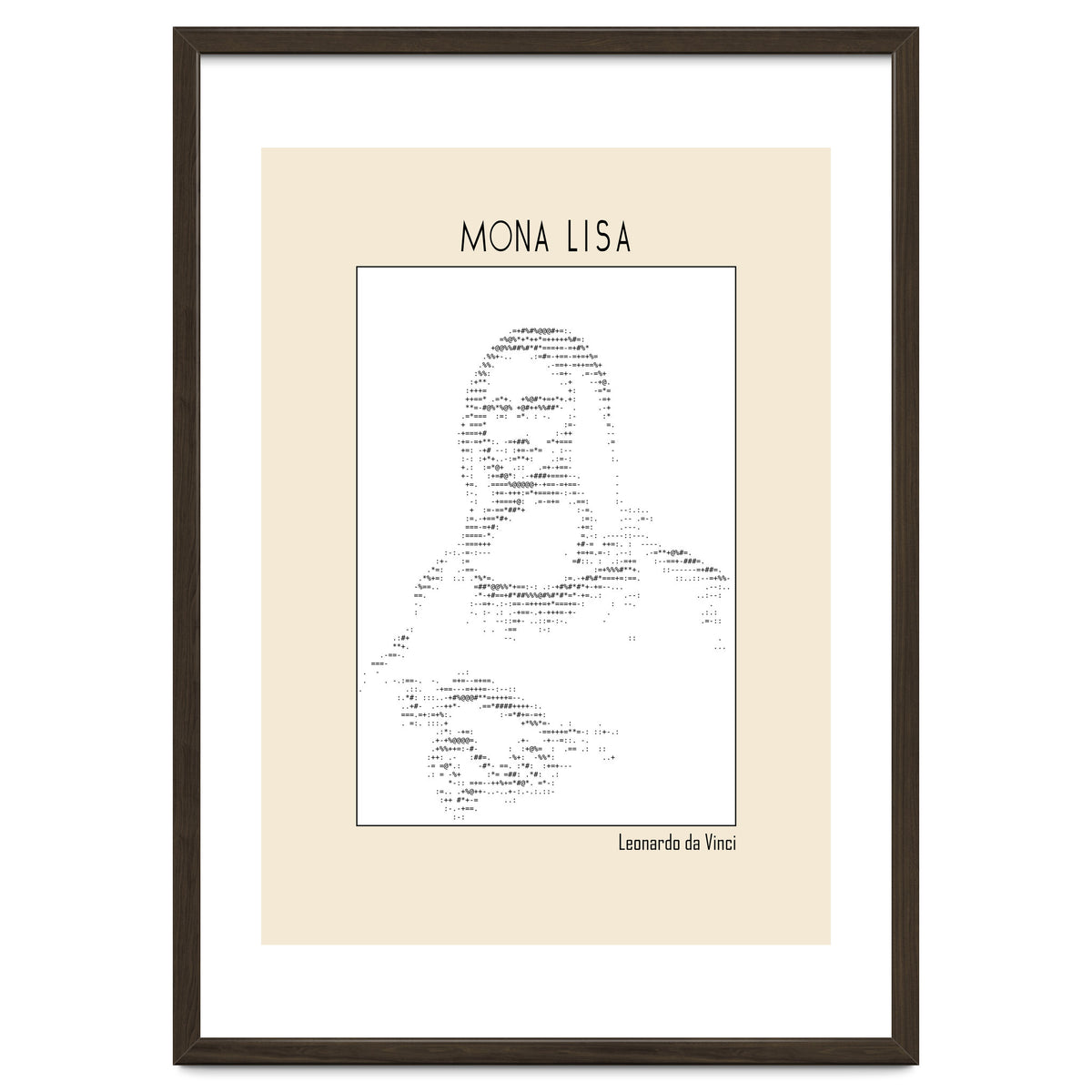 Mona Lisa – Leonardo Da Vinci Ascii Art