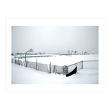 Snow-covered deserted basketball court in winter (Print Only) thumbnail