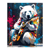 Polar Bear Playing Guitar, Graffiti (Print Only) thumbnail