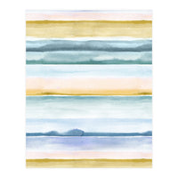 Relaxing Calm Stripes Blue Yellow (Print Only)