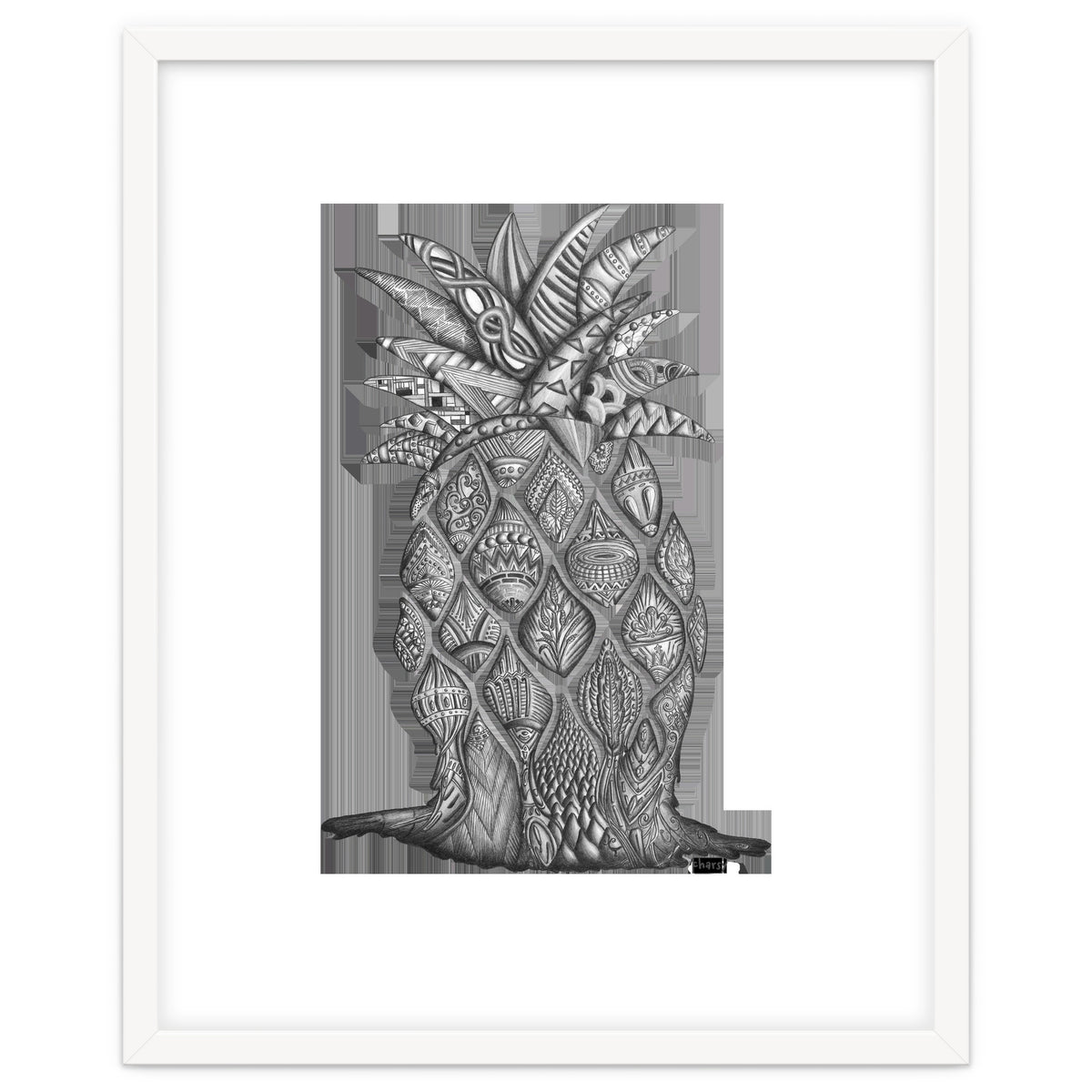 Surreal melting pineapple by Charsy