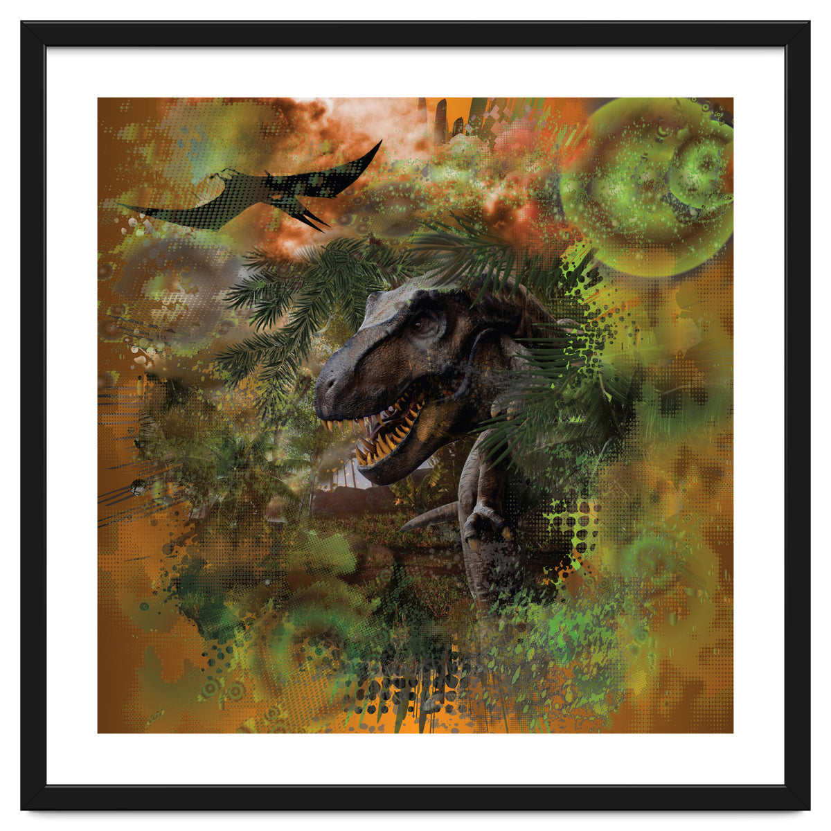 Dinosaur Jurassic T-Rex Collage