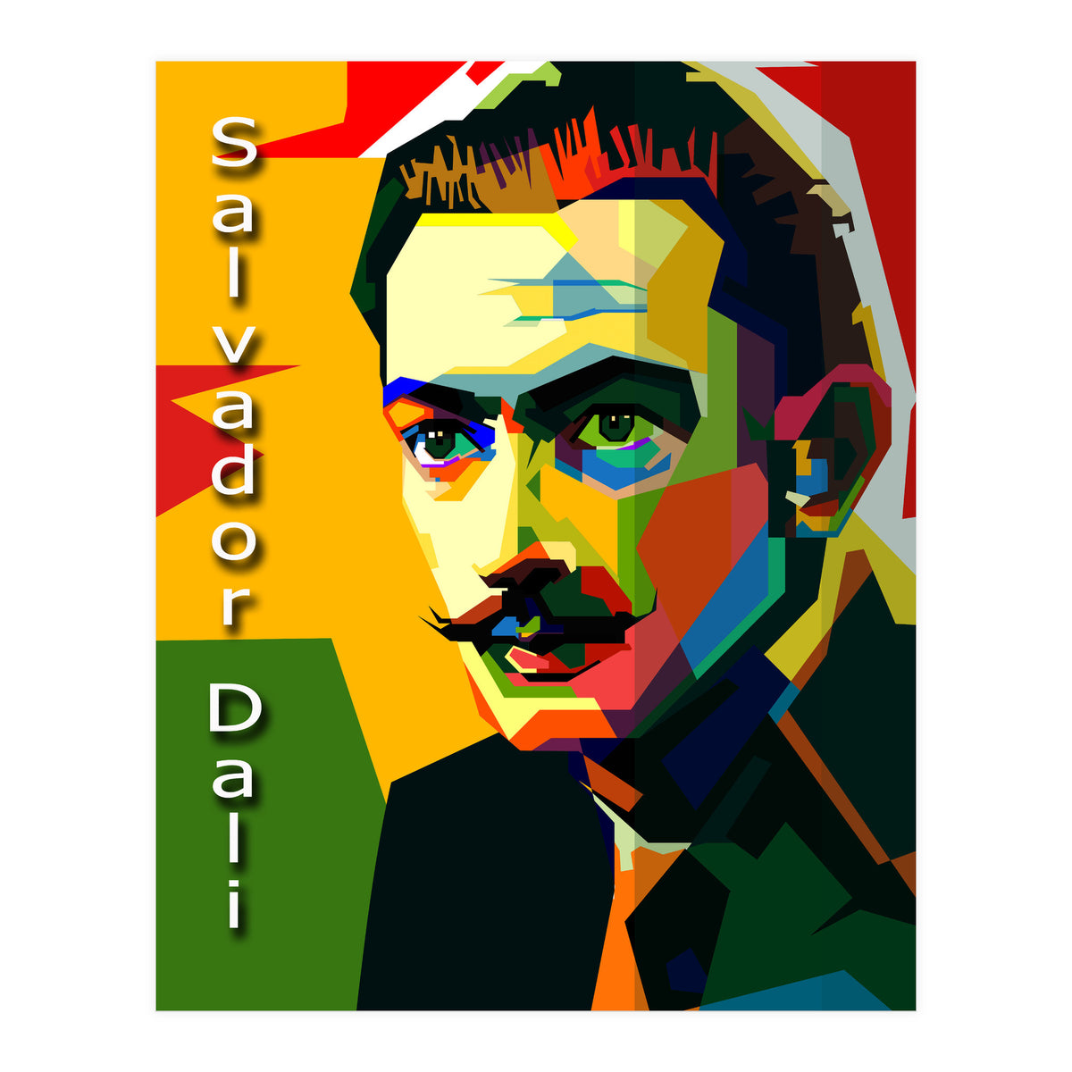 Salvador Dali Maestro Painting In Pop Art WPAP (Print Only)