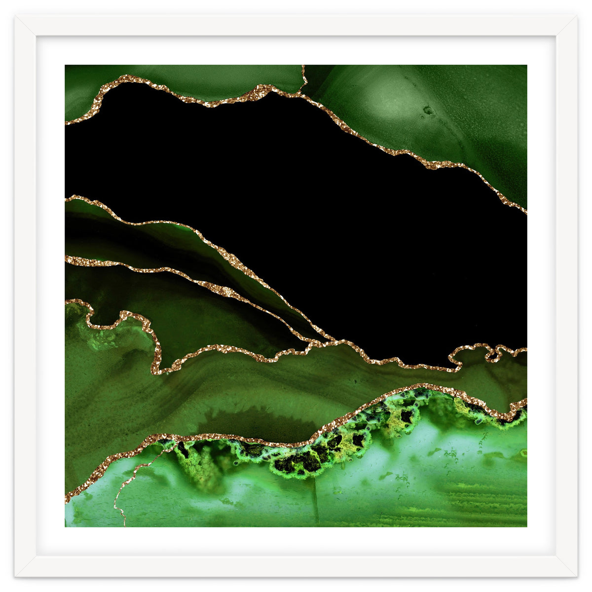 Green & Gold Agate Texture 14