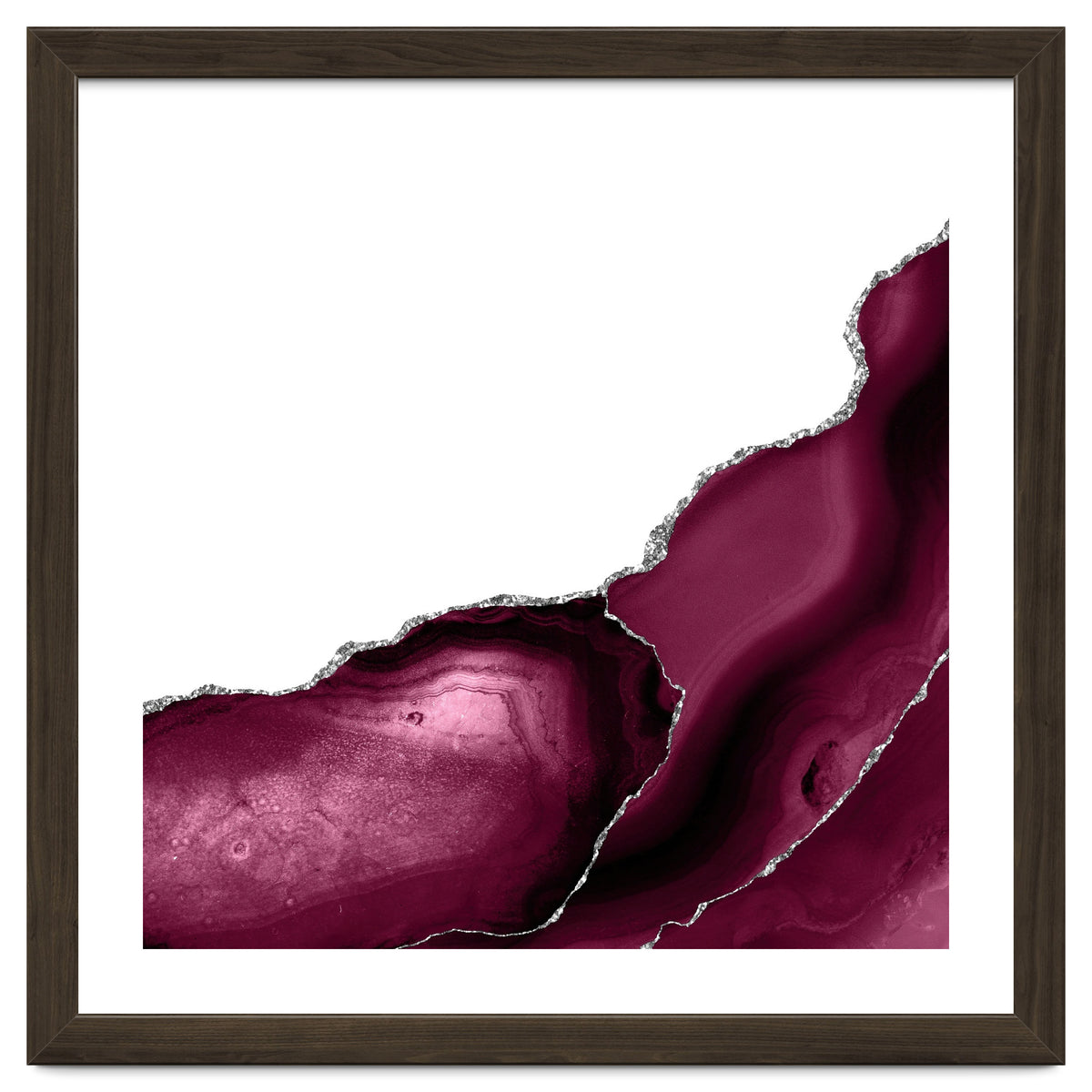 Burgundy & Silver Agate Texture 12
