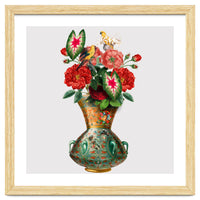 flower vase collage art