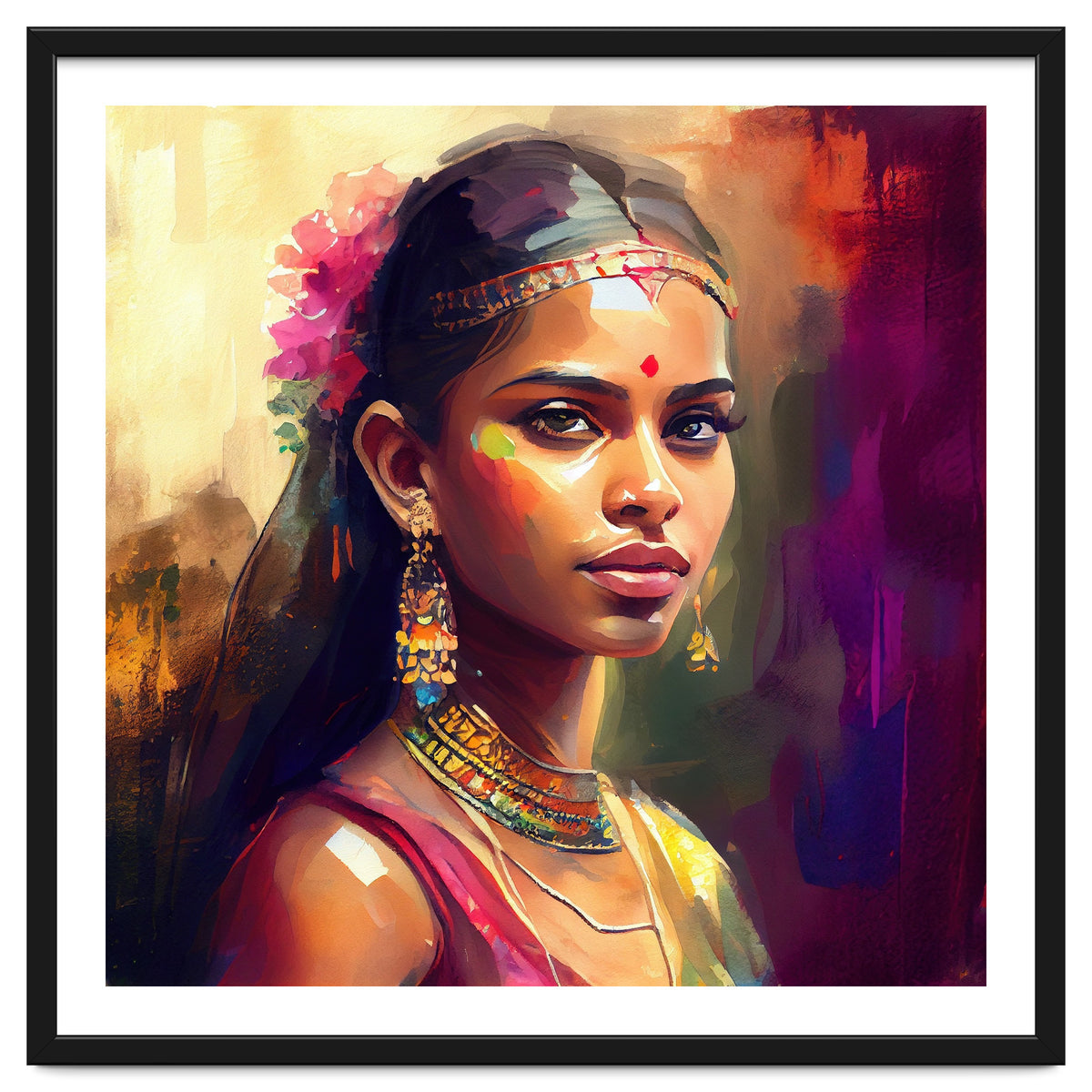 Golden Garland Sinhalese Portrait