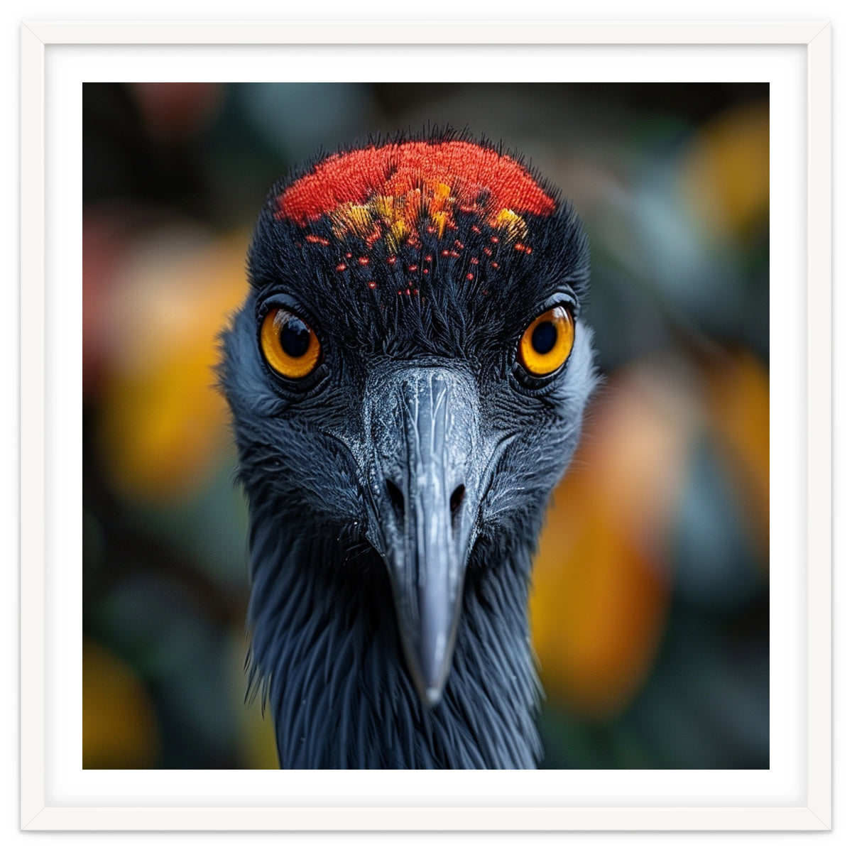 Close Up Of A Strikingly Beautiful Bird Face