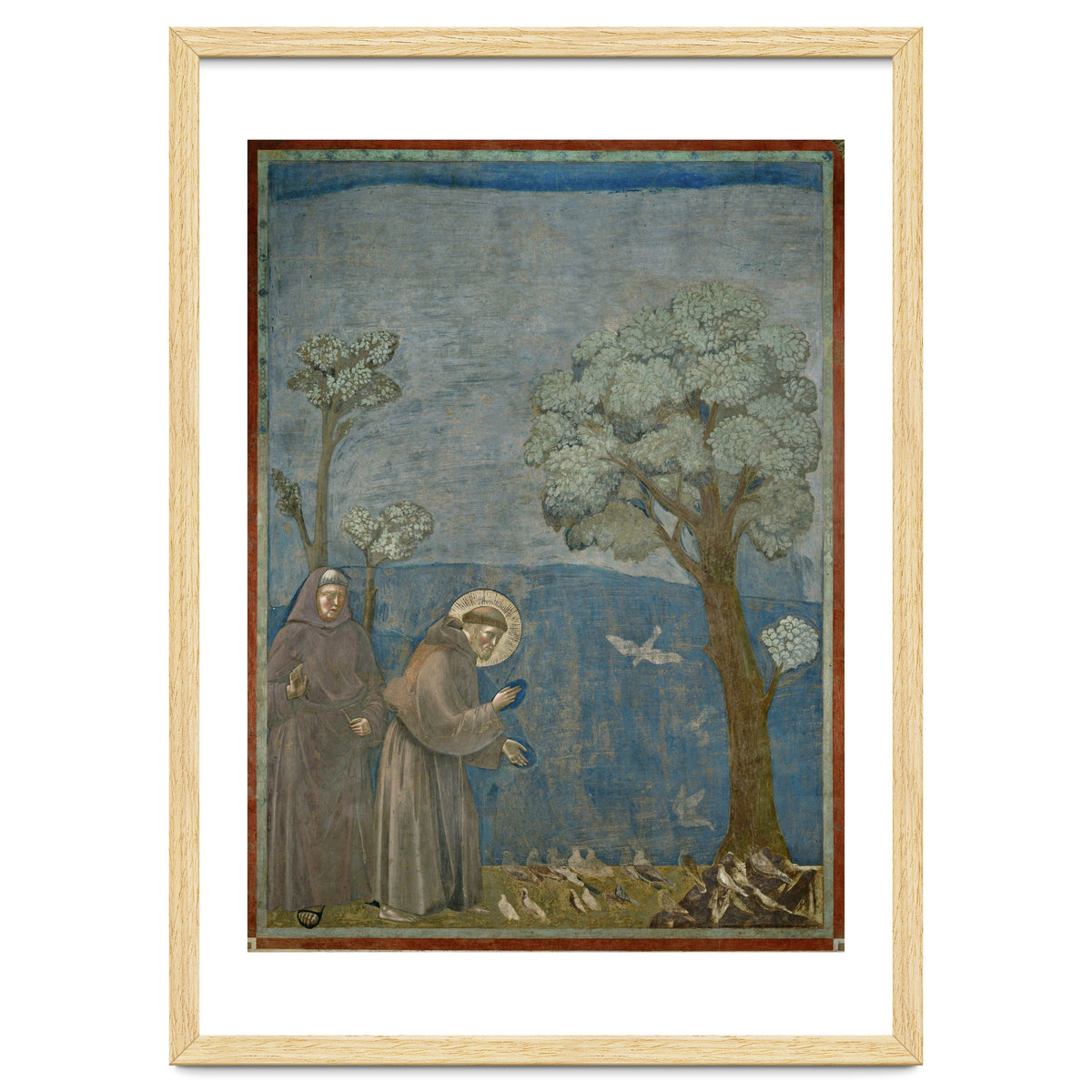 Saint Francis of Assisi preaching to the birds. Giotto. GIOTTO DE BONDONE (1266-1337).