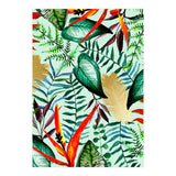 Paradise, Tropical Jungle Botanical Bohemian Illustration, Palm Bird of Paradise Gold Painting (Print Only) thumbnail