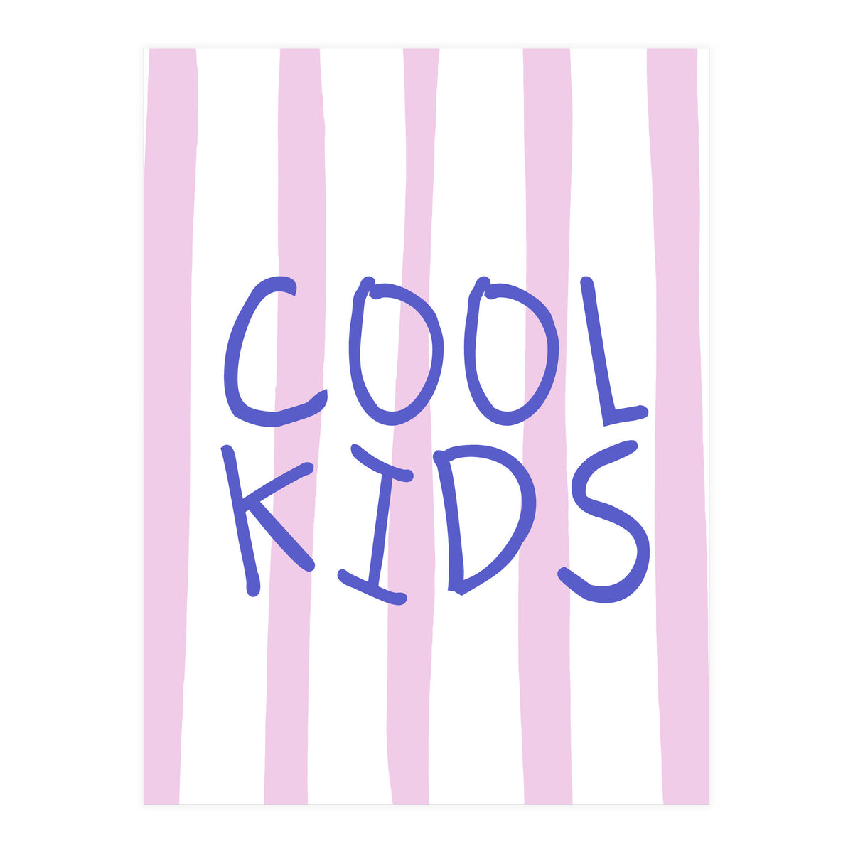 Cool Kids Club, Fun Playful Quote Print for Kids Room and Playroom Decor (Print Only)