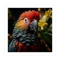 Vibrant Macaw Parrot With Red And Yellow (Print Only)
