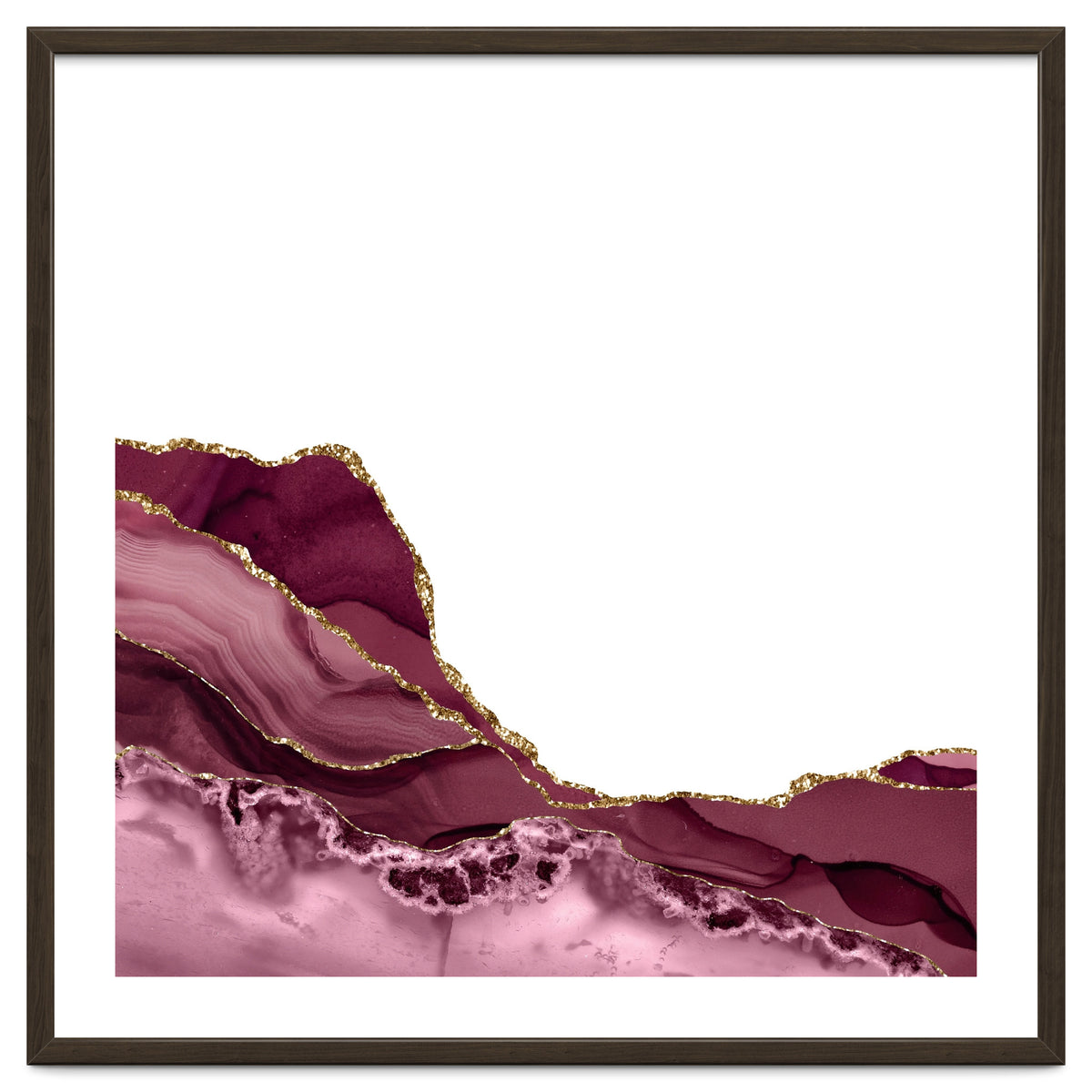 Burgundy & Gold Agate Texture 23