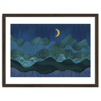 Abstract Landscape Moody Moonrise