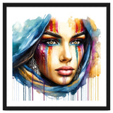 Vivid Warrior Spirit Watercolor Portrait thumbnail
