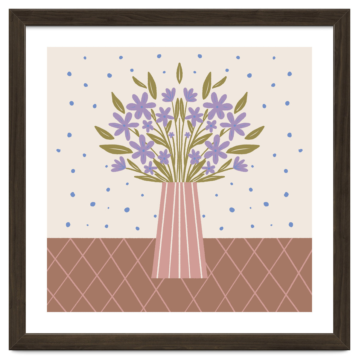 Flower Vase Mocha Mousse