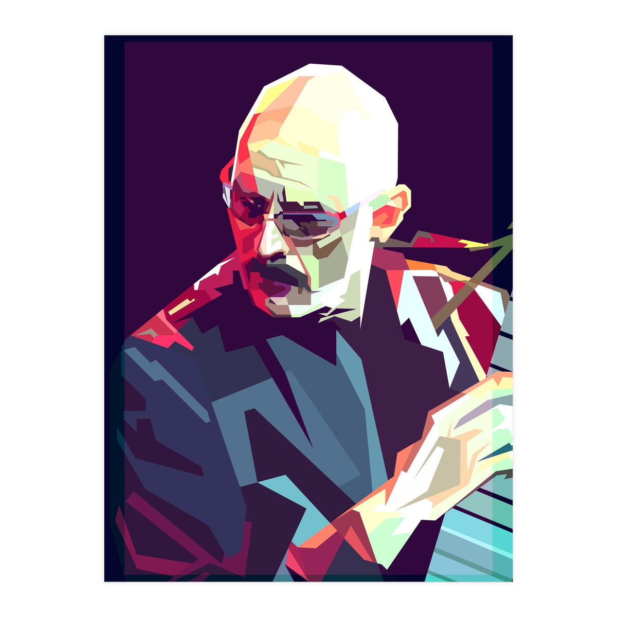 Tony Levin Bass Musician Pop Art WPAP (Print Only)