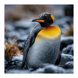 King Penguin In Snow With Water Droplets (Print Only) thumbnail