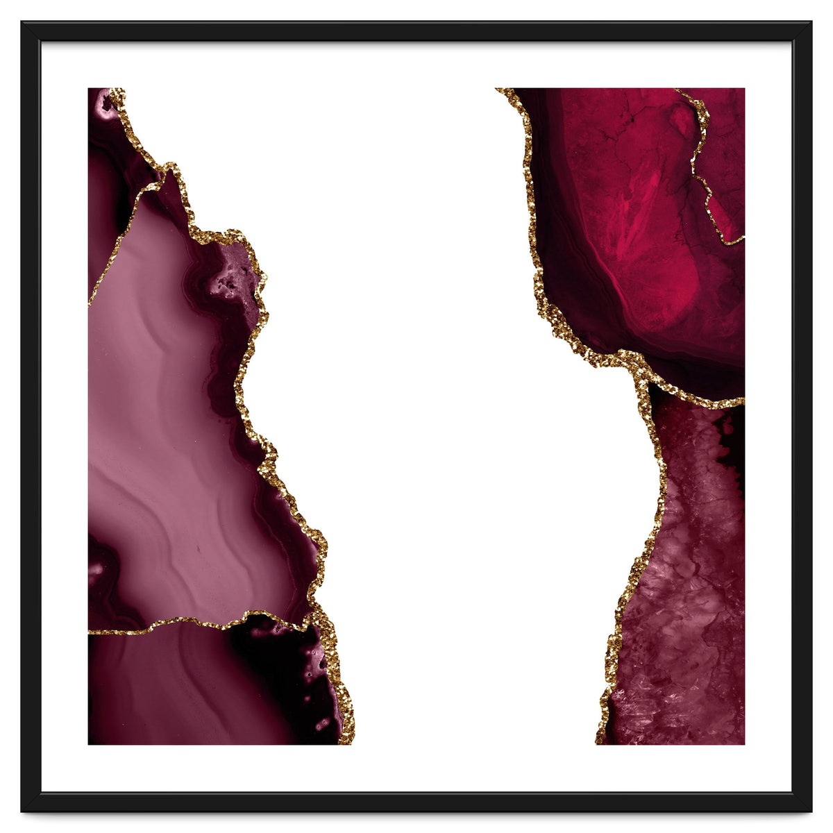 Burgundy & Gold Agate Texture 21
