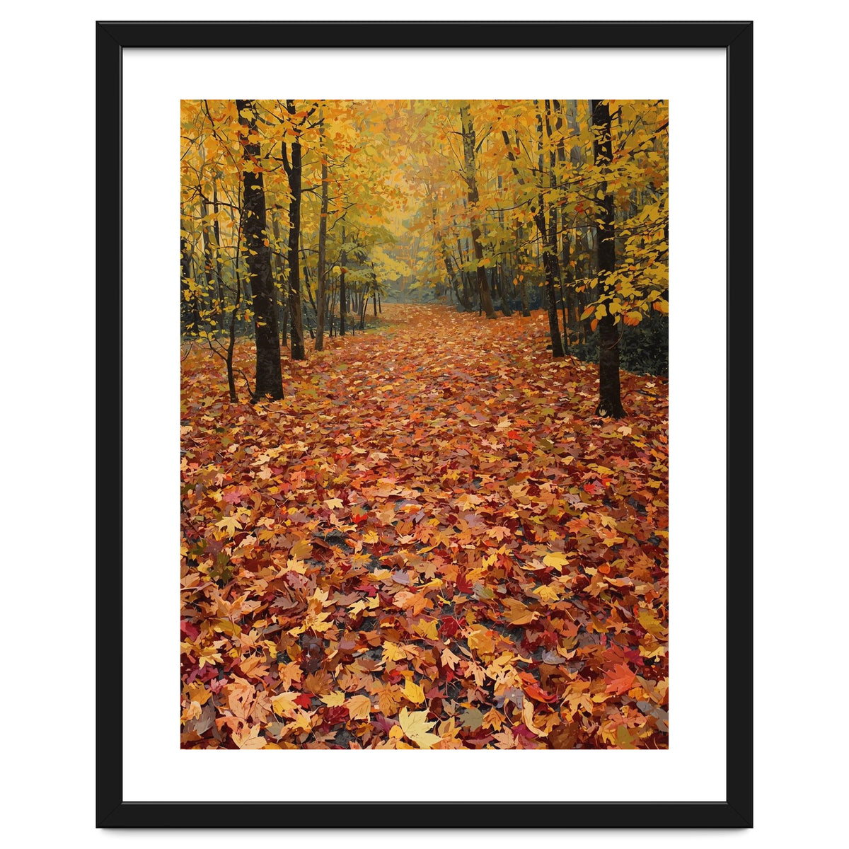 Ethereal Autumn Forest Path