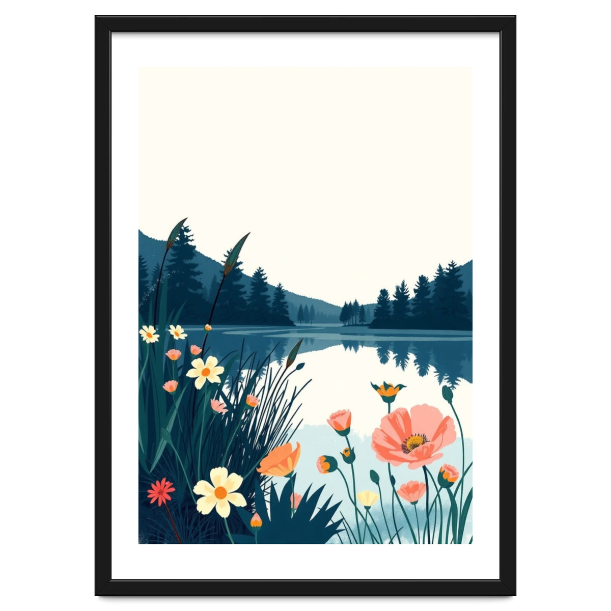 Nature Lake Calm Botanical