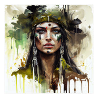 Ceremonial Druid Warrior Portrait (Print Only)