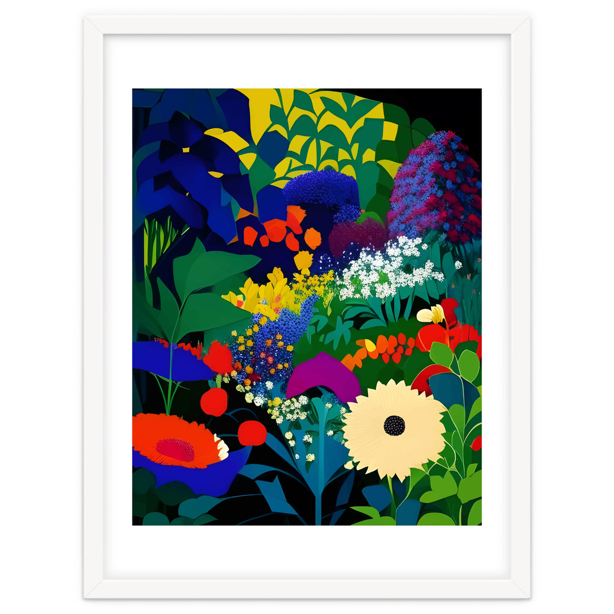 A Beautifully Dark Mind, Botanical Nature Jungle Garden, Eclectic Bohemian Vintage Plants Illustration