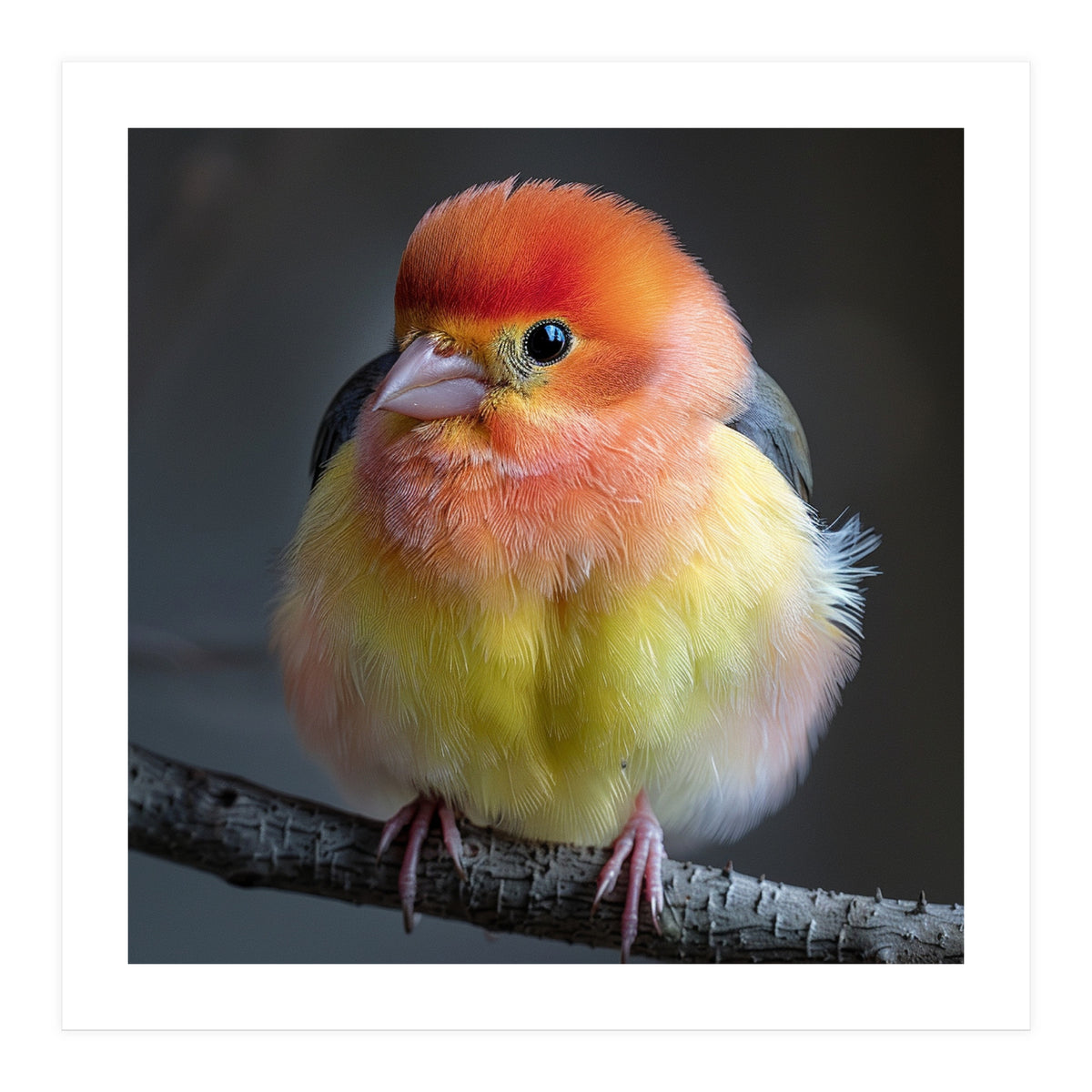 Beautiful Bird With Vibrant Orange And Yellow Plumage (Print Only)